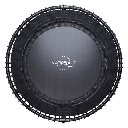 JumpSport 550 Workout Rebounder for Adults, 44" | PRO CE | Mini Exercise Fitness Trampoline Jumper with Cables | Black - color: Black, style: Solid Frame / Skirt Mat