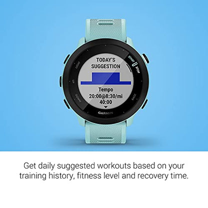 Garmin Forerunner 55, GPS Running Watch with Daily Suggested Workouts, Up to 2 Weeks of Battery Life, Aqua - color: Aqua