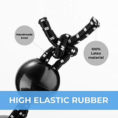 CARTMAN 30-Pack 11-Inch Ball Bungee Cords for Canopies and Tarps, Black - style: 11inch 30pk