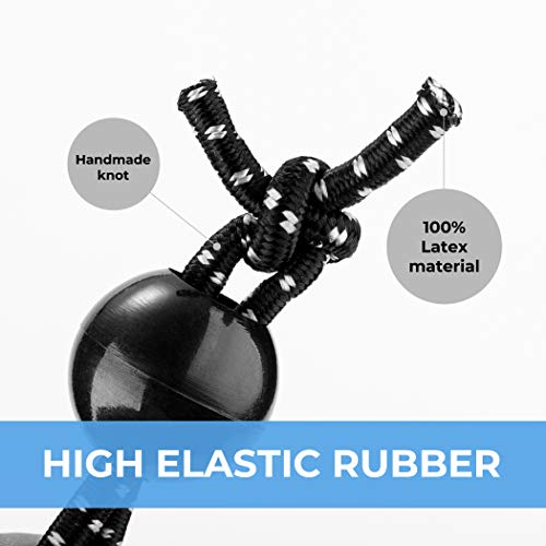CARTMAN 30-Pack 11-Inch Ball Bungee Cords for Canopies and Tarps, Black - style: 11inch 30pk