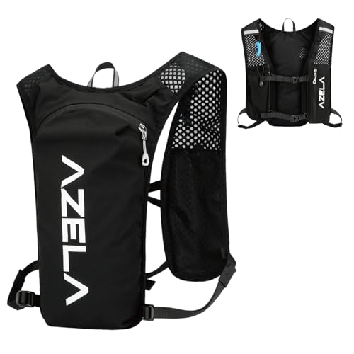 YAPJEB Lightweight Hydration Pack Backpack Vest, Optional 1.5L 2L BPA Free Water Bladder - Leakproof Breathable for Men Women Running Hiking Cycling Marathon - color: 01 Black(Only Vest)