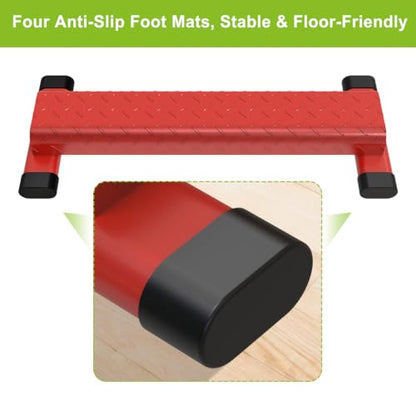 Kipika Versatile Calf Raise Bar, Heavy Duty Steel Standing Calf-raise Stand - color: D: (4.7" Wide Tube)- Red