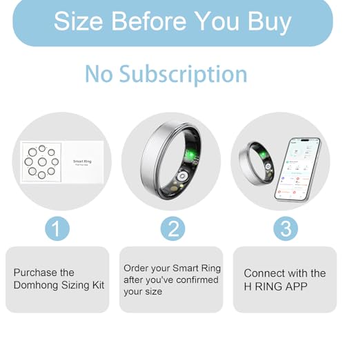 Smart Ring for Women & Men, Health Fitness Tracker Ring - color: Silver, size: 12#