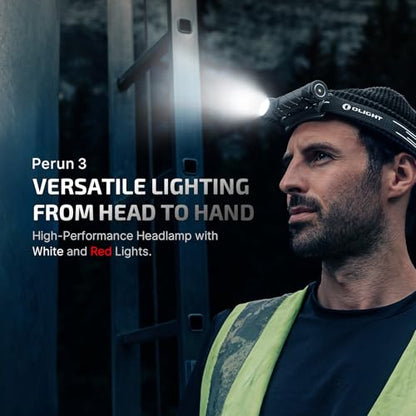OLIGHT Perun 3 Headlamp Rechargeable, Red Light, Waterproof, Black - color: Black