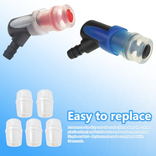 (New) 5pc Replacement for Hydrapak Hydration Reservoirs & Bladders Bite Valve Nozzles, Silicone Bite Spout Nozzles Compatible for Osprey and Fit for Nathan