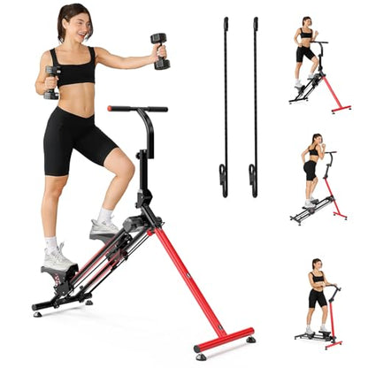 YOLEO Adjustable Resistance Stair Stepper, 3-Mode Folding Stairmaster,660LB - color: V2.0 Stair Stepper + Bungee Cord*2