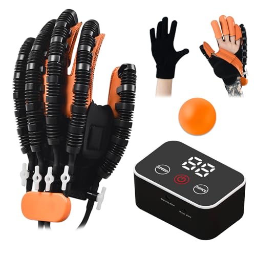 Rehabilitation Robot Gloves Finger Exerciser Stroke Hand Function Left - color: L-black, size: Large