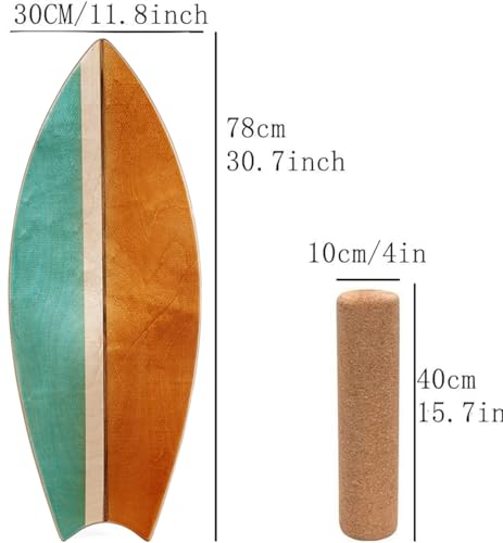 Balance Board with Cork Roller - color: baby blue