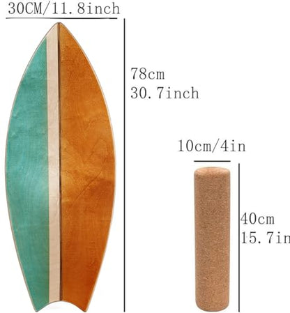 Balance Board with Cork Roller - color: baby blue