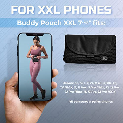 Running Buddy Magnetic Pouch Beltless Running Bag No Bounce - color: Black, size: XXL (7 in x 4 in)