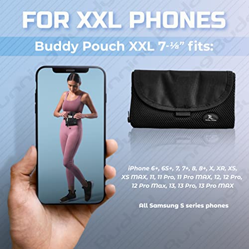 Running Buddy Magnetic Pouch Beltless Running Bag No Bounce - color: Black, size: XXL (7 in x 4 in)