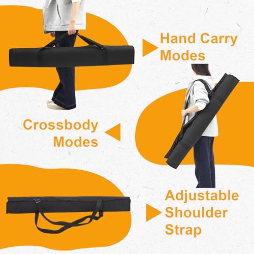 Dansydaisy Pole Dance Carry Bag for Flying & Home Poles, Padded Storage for 2-3 Pole Sections, Waterproof Nylon Transport Bag with Compartments & Shoulder Strap, 46.46 x 23.62 Inches