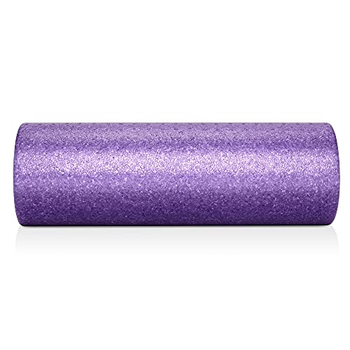 Philosophy Gym 18" High-Density Foam Roller for Exercise, Massage, Muscle Recovery - Round, Purple - color: Purple, size: 18 Inch