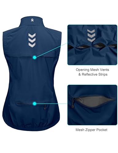 Little Donkey Andy Women's Lightweight Quick Dry Vest Windproof Summer Vest - color: Blue, size: Small