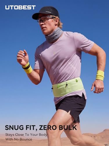 UTOBEST Running Belt for Men & Women, No Bounce Running Waist Pack, B7 Pro - color: Green, size: S(29.1-30.7")