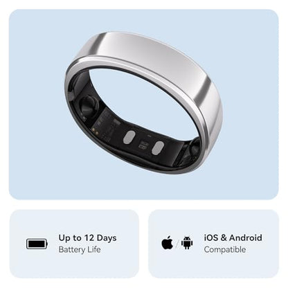 RingConn Gen 2 Smart Ring - Sleep Apnea Monitoring(Silver, Size 10) - color: Future Silver, size: 10