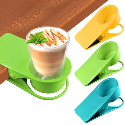 3PCS Clip on Cup Holder for Chair, Kalolary Drink Holder, Yellow Blue Green - color: 3PCS Blue Green Yellow