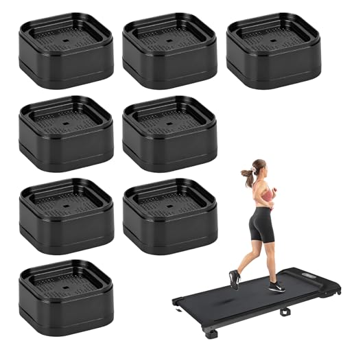 8-Pack Treadmill Incline Riser Blocks, Stackable Treadmill Riser Incline Blocks, Adjustable Height Block for Leveling and Uphill Workout, Non-Slip Durable Support Blocks, for Home and Gym