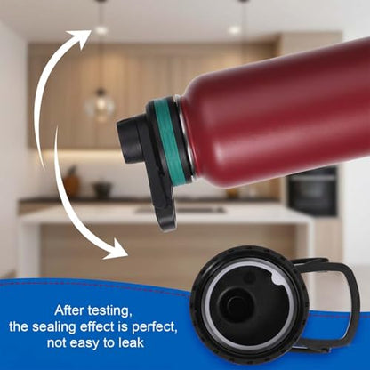 Water Bottle Lid Replacement for Thermoflask 24/32/40/64oz, Straw Gasket Replacement Accessories & Tweezers Silicone O Ring Rubber Seal Washer Part Compatible with Thermoflask Chug Spout Lid