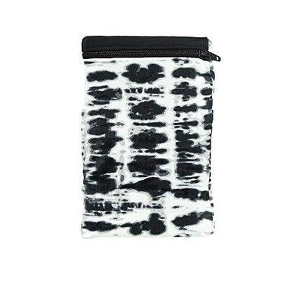 Sprigs Wrist Wallet Running Wristband Pocket for Keys Cards Cash ID Phone - color: Black Tie Dye