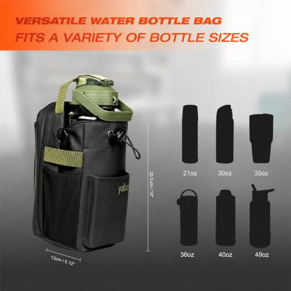 YABZ Magnetic Gym Bag - Water Bottle Holder Body Cross Bag for Men Women