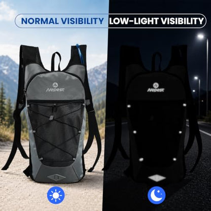 Nepest Hydration Backpack with 2L Water Bladder Water Back Pack - color: Grey