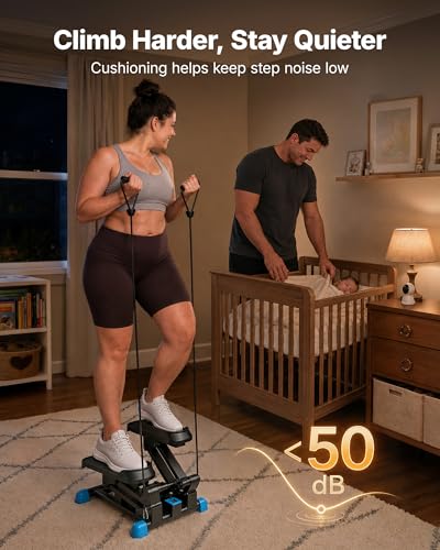 MERACH New 3-in-1 Mini Stepper with Large Stride & Shock Pad Design