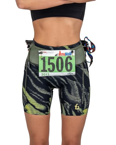FlipBelt Women's Trail Run Compression Shorts - color: Pinnacle Black, size: Small