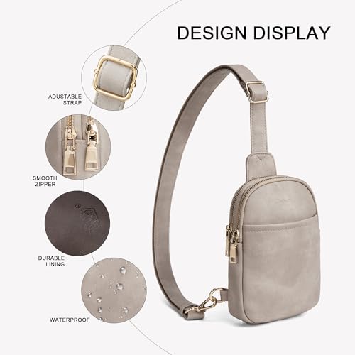 Crossbody Sling Bags & Fanny Packs - Women's Belt Bag Gifts - color: 1-grey