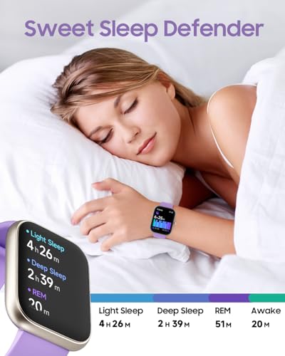 1.91" Smart Watch for Women with ALEXA, Fitness Watch for Android iOS Phone - color: Lilac
