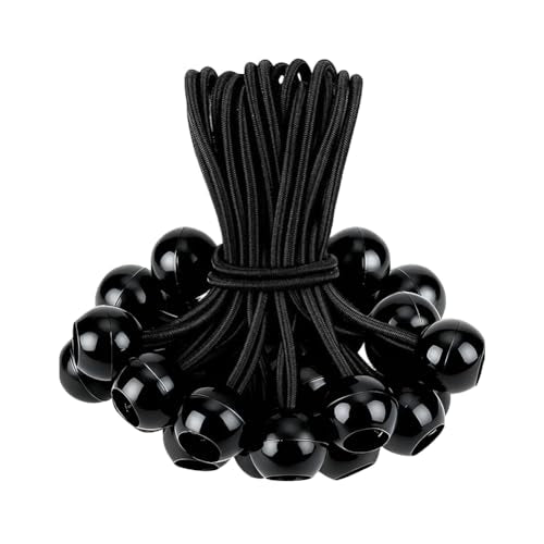 35 Pack Ball Bungee Cord, 6 Inch Bungee Cords with Balls for Cargo、Tents、Camping、Holding Wire and Hoses、Tent Poles UV Resistant