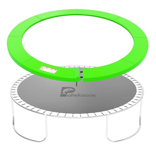 Trampoline Pad 10ft 12ft 14ft 15ft 16ft Trampoline Replacement Safety Pad, Waterproof and Tear-Resistant Safety Spring Cover Round Frame Pad, Trampoline Pad Replacement - color: Green, size: 14FT