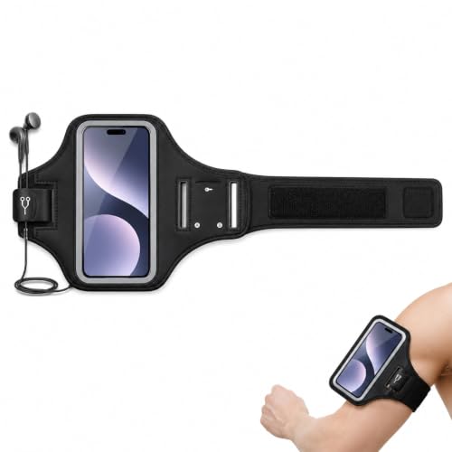 Phone Holder for Running,Arm Band for Phone for Running,Armband Phone Holder for Smartphones, with Card Slot & Key Pockets,Fit Up to 6.9 Inches Phone