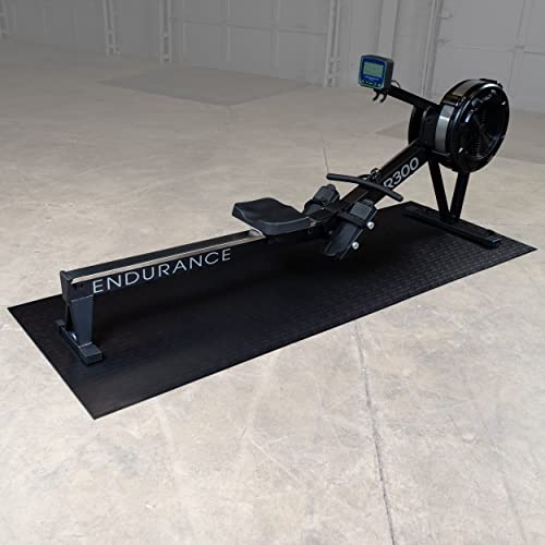 Body-Solid Tools Treadmill Mat - 9ft Vinyl Cardio Mat for Rowers, Exercise Bike and Home Gym Equipment, Ideal for Carpet, Hardwood Floors and Concrete