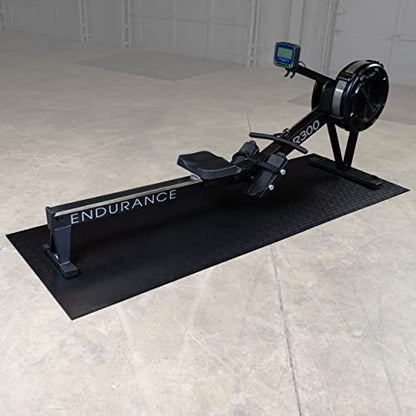 Body-Solid Tools Treadmill Mat - 9ft Vinyl Cardio Mat for Rowers, Exercise Bike and Home Gym Equipment, Ideal for Carpet, Hardwood Floors and Concrete