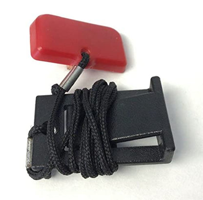 H.F Exchange Magnetic Safety Key Lanyard - Emergency Stop Key with Braided Cord & Clip P/N 1000105094 - Safety Switch Assembly Replacement Key for Treadmill - Works with Livestrong LS8.0T