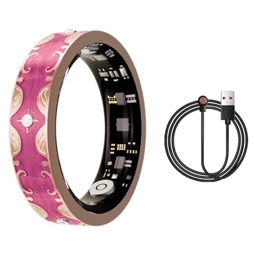 Smart Ring for Women Health Ring Fitness Tracker with Sleep Monitor Heart Rate Monitor Distance Pedometer Calorie for Android iOS - color: red, size: 7