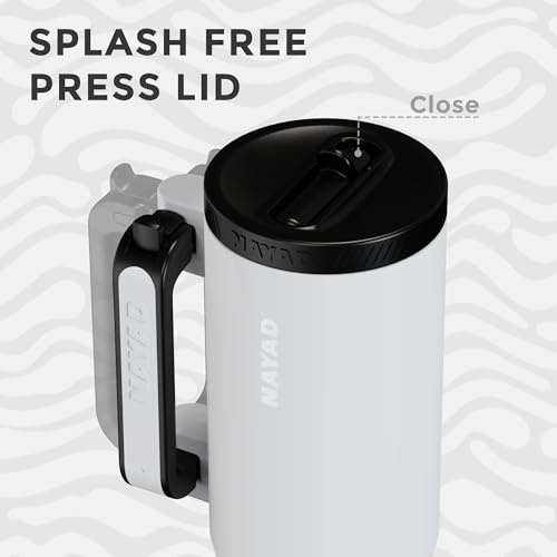 23oz Insulated Tumbler with Foldable Handle & 10oz Snack/Pill Container - color: white