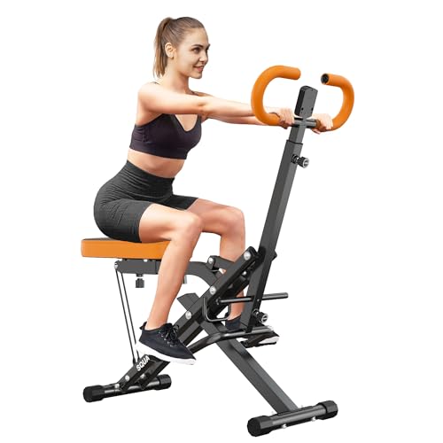 SogesPower Squat Machine for Home Gym, with Adjustable Resistance - color: Orange
