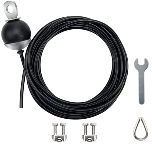 Adjustable Fitness Pulley Cable,Replacement Cable Machine Accessories,Cable Pulley Attachments for Gym -Thick 5mm(0.2inch) Heavy Duty Steel Wire Rope for Home Gym Cable - size: 79"