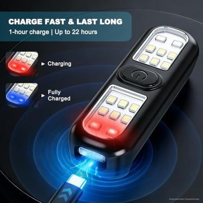 Rechargeable Clip on Running Lights for Runners: LED Safety Flashlight