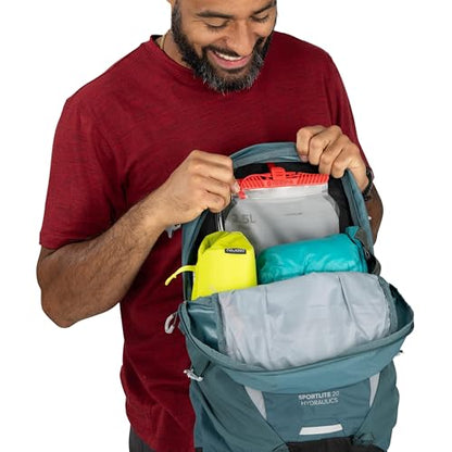 Osprey Sportlite Lightweight Hiking Backpack with Hydraulics Reservoir for Men & Women - Everyday Hydration Travel Bag - color: Torrent Blue, style: 20l