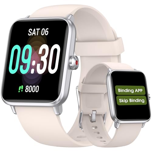 Pedometer Watch Senior Friendly No App No Phone Required, Fitness Tracker - color: Almond