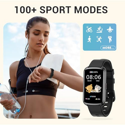 Fitness Tracker, 1.47"Smartwatch with Heart Rate&SpO2 for Android iOS - color: Light Grey