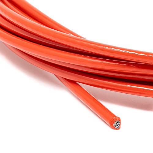 Skipping Rope Spare Replacement Cable for Crosstraining, Fitness and Boxing by VELITES | Red PVC, steel 2.5 mm diameter | For Beginners | Compatible with other brands.