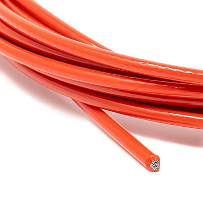 Skipping Rope Spare Replacement Cable for Crosstraining, Fitness and Boxing by VELITES | Red PVC, steel 2.5 mm diameter | For Beginners | Compatible with other brands.
