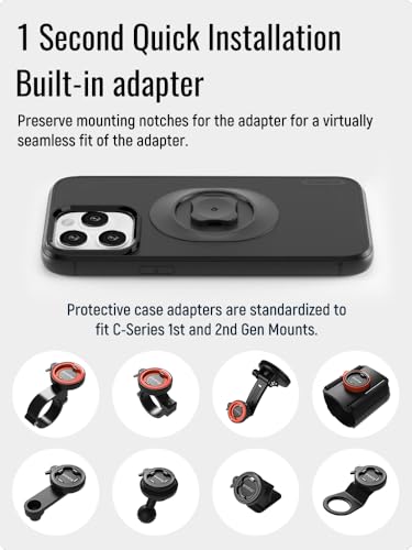 Shockproof Case with Quick Mount Adapter for iPhone 11Pro(5.8") - Quick Attach Your Cellphone to Any Sincetop Bike Mount/Car Phone Holder/Armband/Belt Clip Black - size: For iPhone 11Pro(5.8")