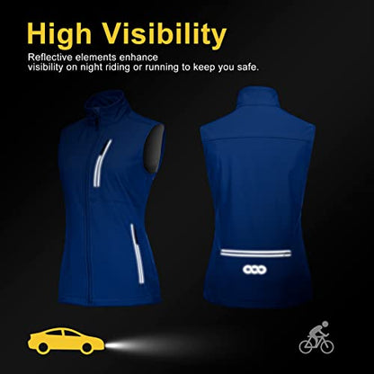 33,000ft Women's Lightweight Running Vest with 6 Pockets for Travel Golf - color: Azure, size: XX-Large