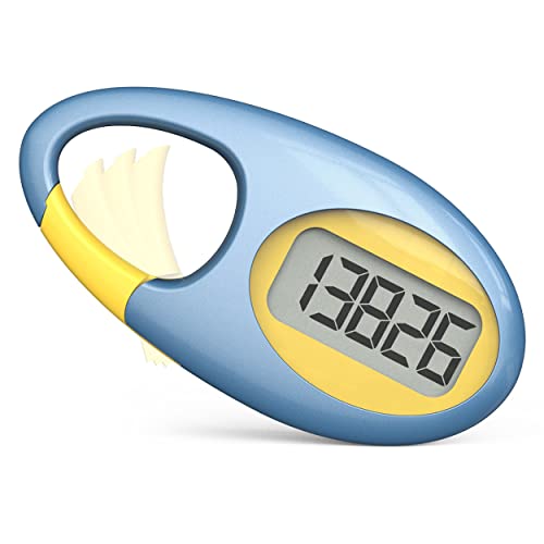 Simple 3D Step Counter, Walking Pedometer, Steps Tracker with Neck Lanyard/Carabiner for Men Women Teens Adults Seniors - color: Blue