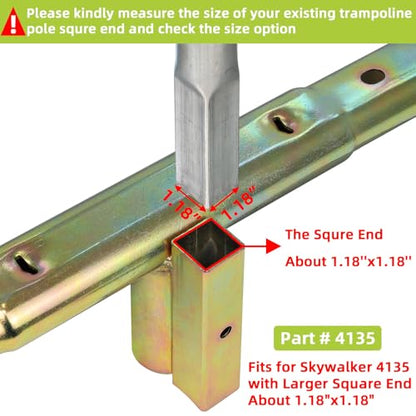 Trampoline Poles Replacement for Skywalker Or Jumpzylla Trampoline Net - style: For Skywalker 4135&4077-3xUpper+3xLower Tube
